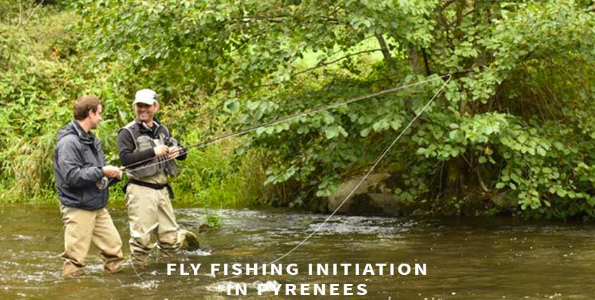 Fly fishing initiation in the Pyrennes